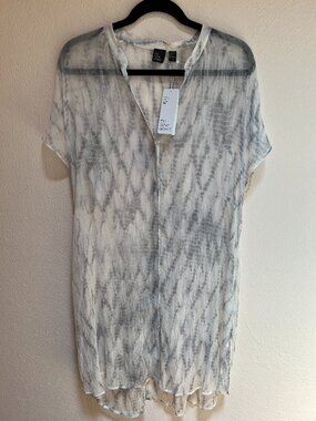 THE FISHER PROJECT  Waterfall Shibori Crinkle Silk Dress